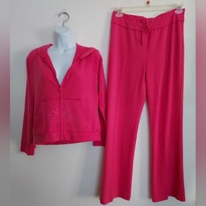 2 piece hoodie set (Pink)